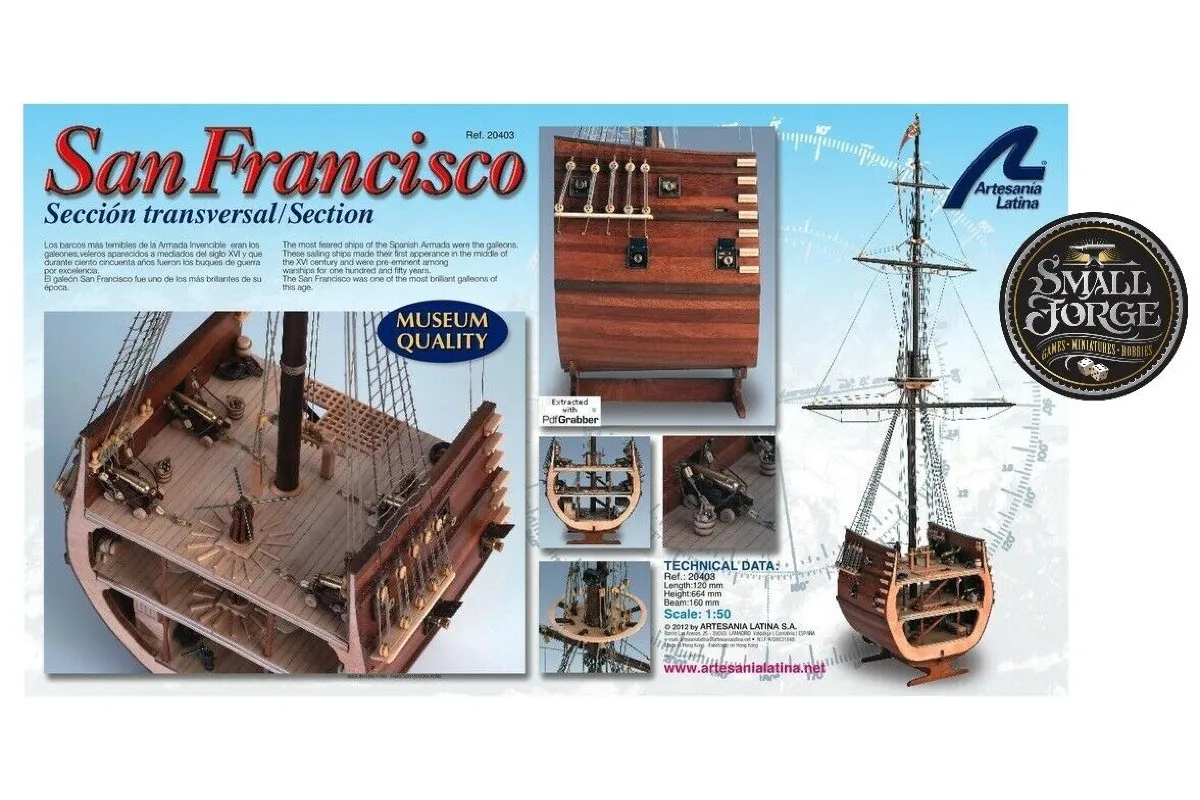 Artesania Latina Spanish San Francisco Galleon Section Scaled